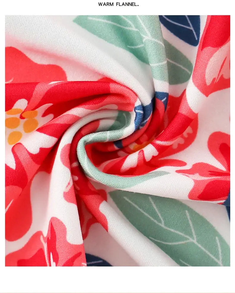 Colorful floral warm flannel fabric perfect for cute summer dresses for girls.