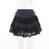 Women Zipper Gothic Mini Skirt