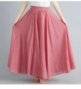 Women Linen Maxi Skirt