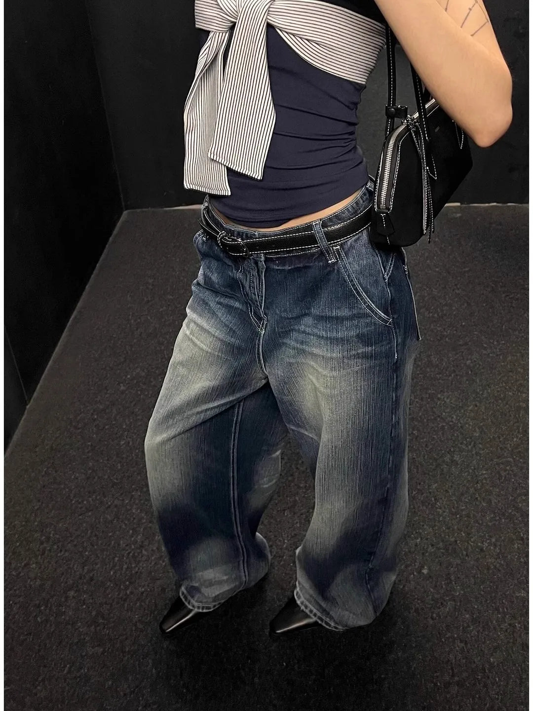 HighMuse™ – Vintage Wide Leg High Waist Denim Pants (Polished, Comfy & Versatile)