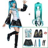 Hatsune Miku Silver Leather Cosplay Costume