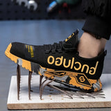 Men Anti-Puncture Reinforced Sole Safety Shoes