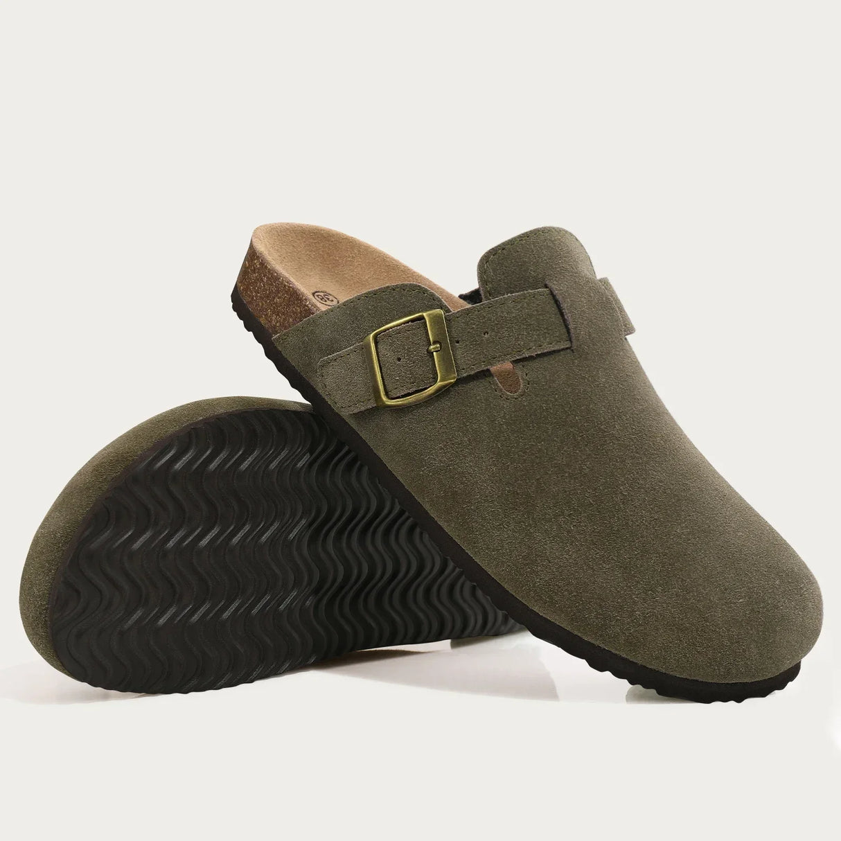Men Suede Cork Mules