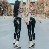 Women Plus Leather Leggings