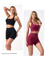 Women Seamless Yoga Bra Set