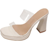 Clear Open Toe Platform Mules – Summer 2025