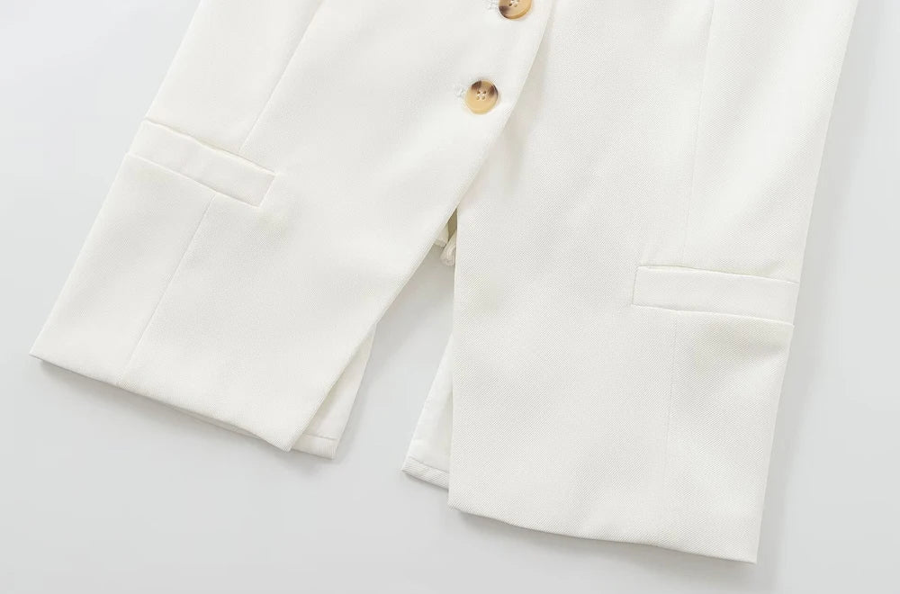 Front Button Halter Backless Camisole Tank