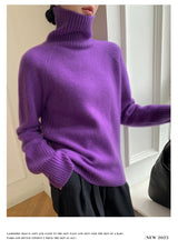 Women's Loose Turtleneck Cashmere Sweater