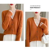 Women Merino Wool Cashmere Cardigan