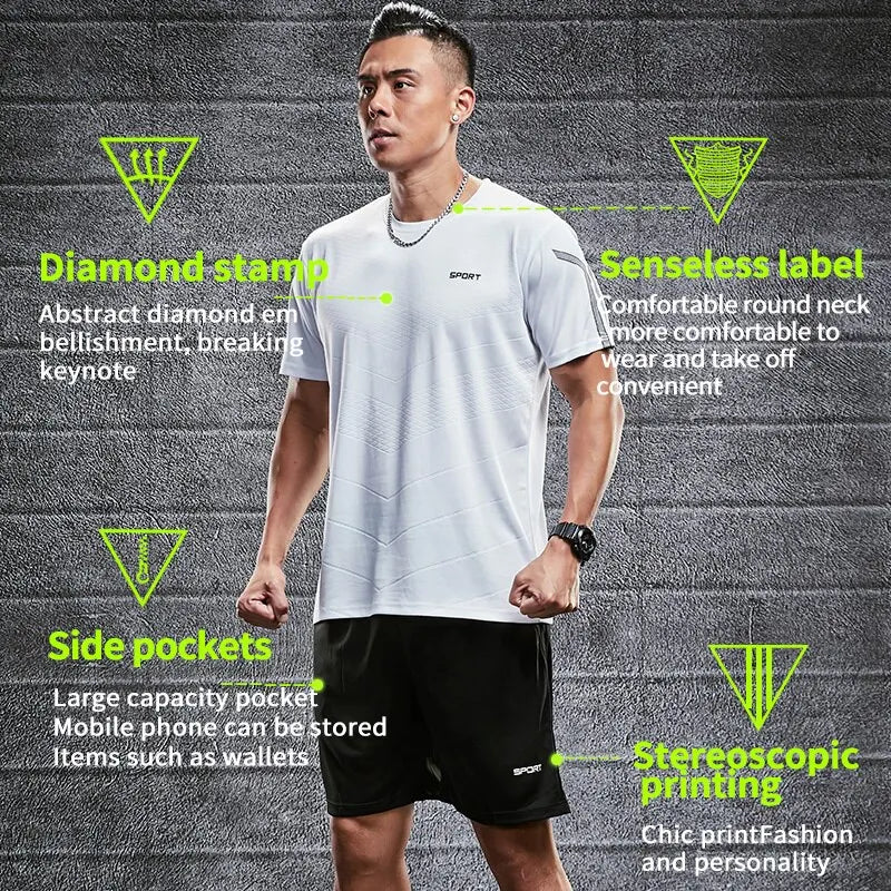 Men Quick-Dry Summer Sports Set