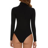 Women High Neck Long Sleeve Bodysuit