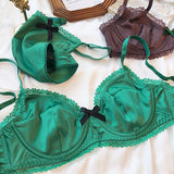 Women Ice Silk Push Up Set