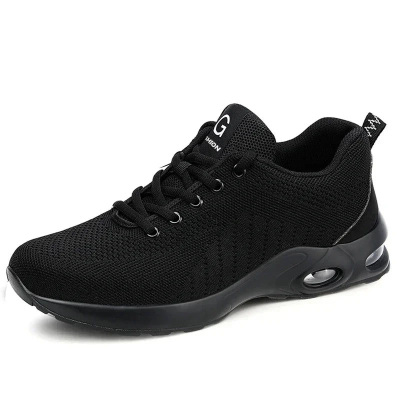 Women Safety Shoes Air Cushion Steel Toe Sneakers