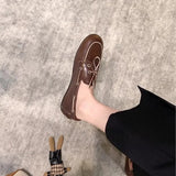 Women Loafers – Genuine Leather Lace-Up Flats 2025