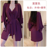 Women Bow Robe Sleep Set