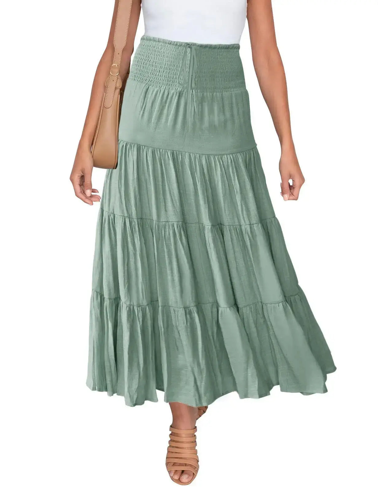 Women High Waist Maxi Boho Skirt