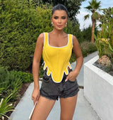 Women Bandage Hem Tank Top