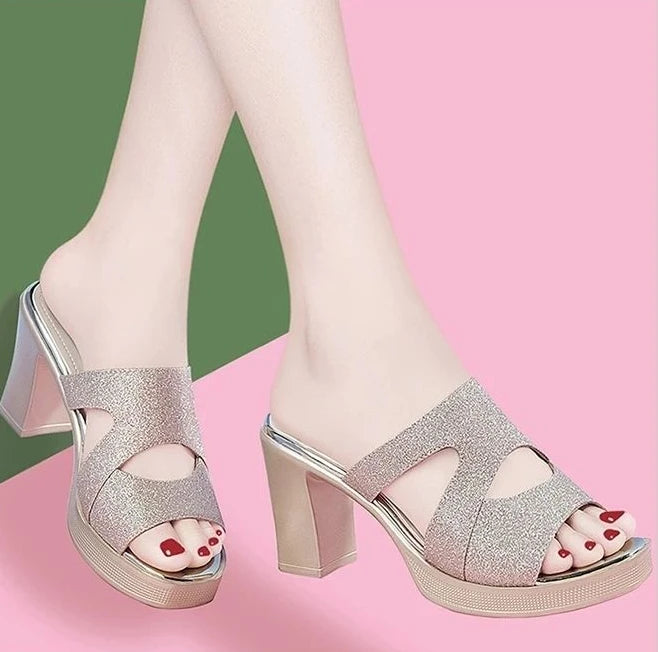 Black Leather Heeled Slides – Sexy & Comfortable 2025