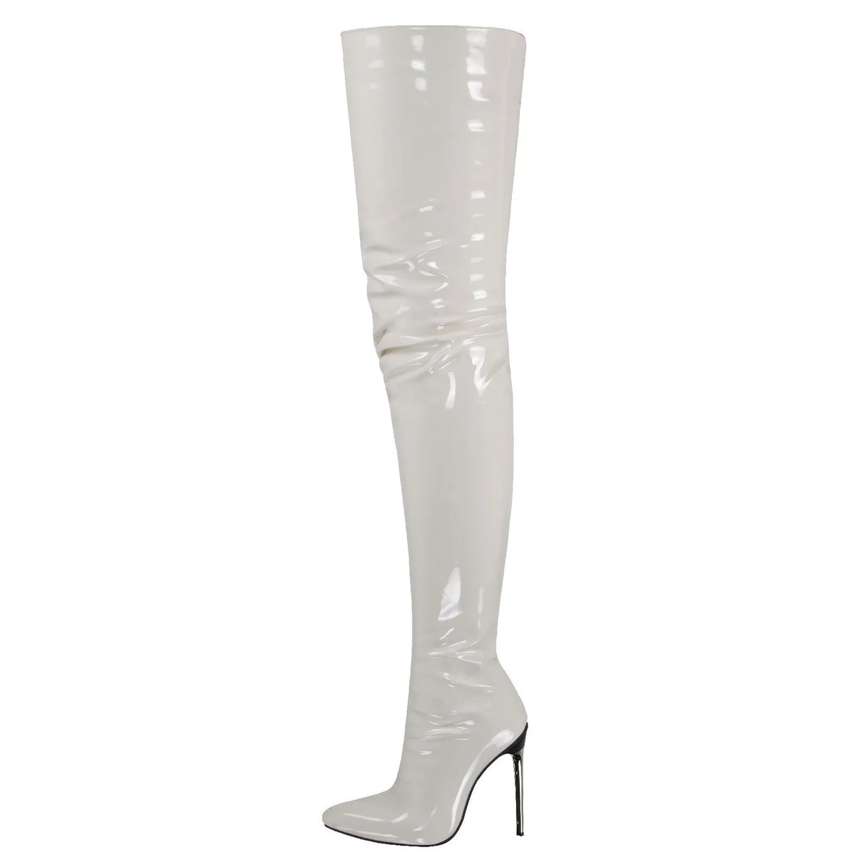 Women’s Over-the-Knee Metallic Heel Boots