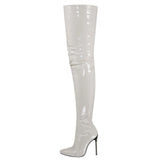 Women’s Over-the-Knee Metallic Heel Boots