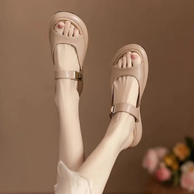 Women Minimalist White Slide Sandals