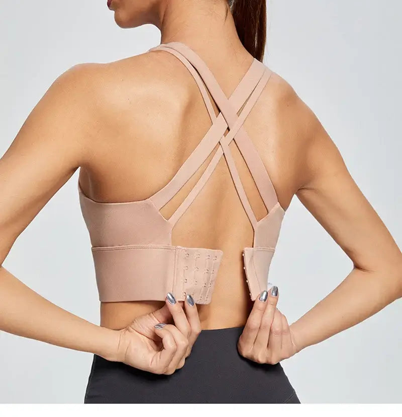Women Cross Back Sports Bra Plus Size