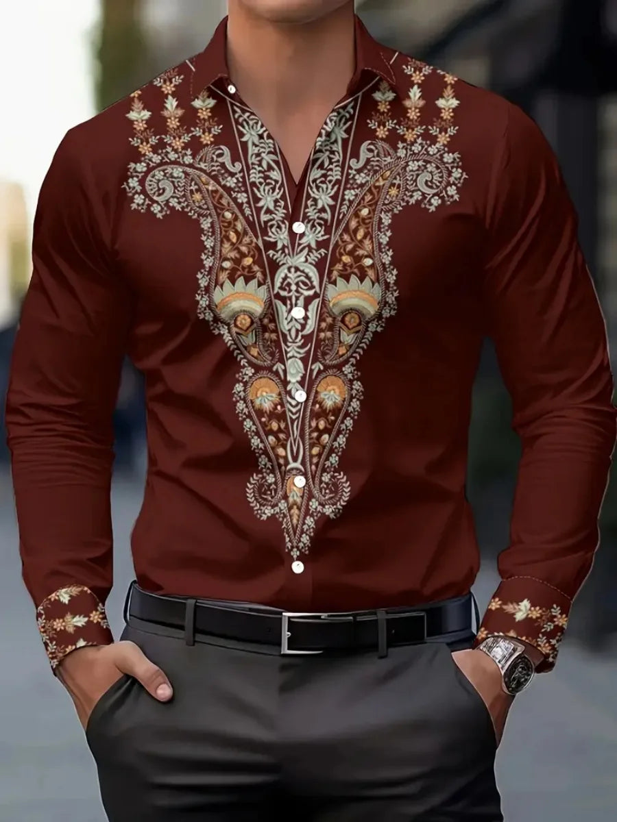 Men Hawaiian Print Shirt