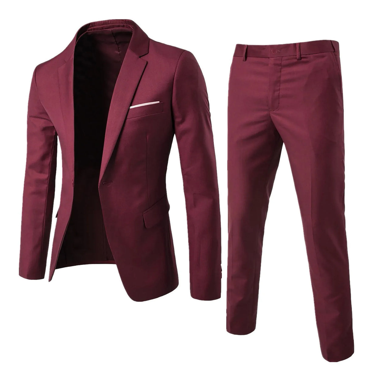 Men Slim Fit Business 2-Piece Suit