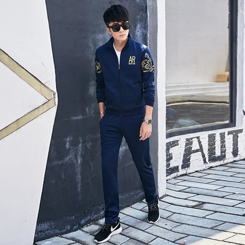 Men’s Plus Size Autumn Tracksuit Set