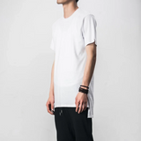 Men Long Hem Streetwear Tee
