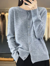 Women Merino Wool Cashmere Cardigan