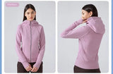 Women Thick Warm Hooded Sports Jacket