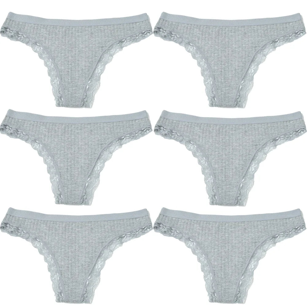 Women Mid-Rise Lace Thong