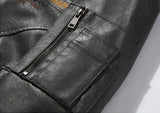 Men's Plus Size PU Motorcycle Suit – Fleece Jacket