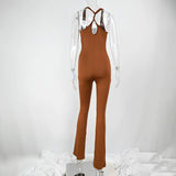 Women Hollow Backless Romper