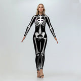 Zombie Skeleton Bodysuit Halloween Jumpsuit Costume