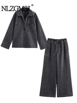Denim Top & Pant Set for Women