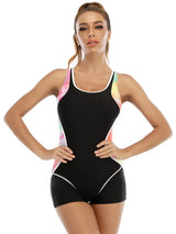 Women Patchwork Plus Size Swimsuit