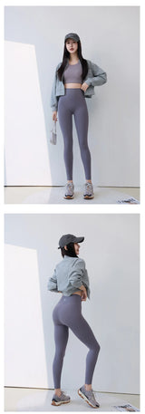 Women High Waist Push Up Sharkskin Leggings