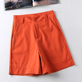 Women's High Waist Linen Shorts