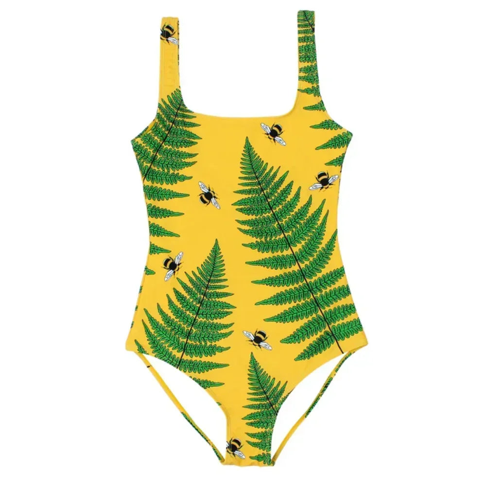 Simple Print Swimsuit