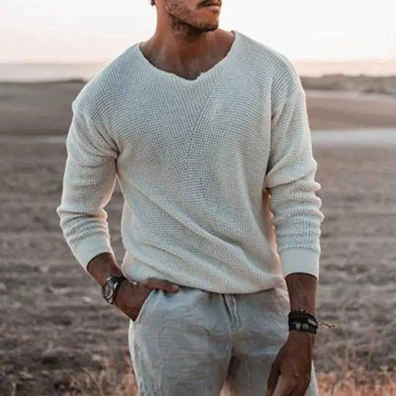 Men’s V-Neck Knitted Sweater