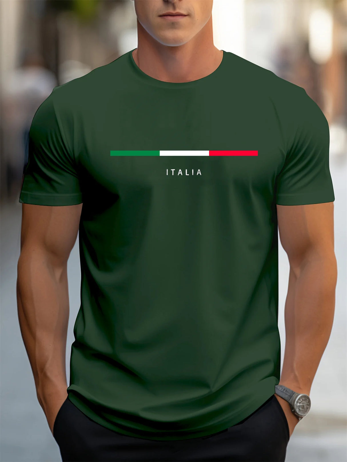Men Italia Print Tee