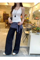 Basic Ribbed O-Neck Camisole Tank Top