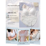 Women Vintage Lift Bra Set