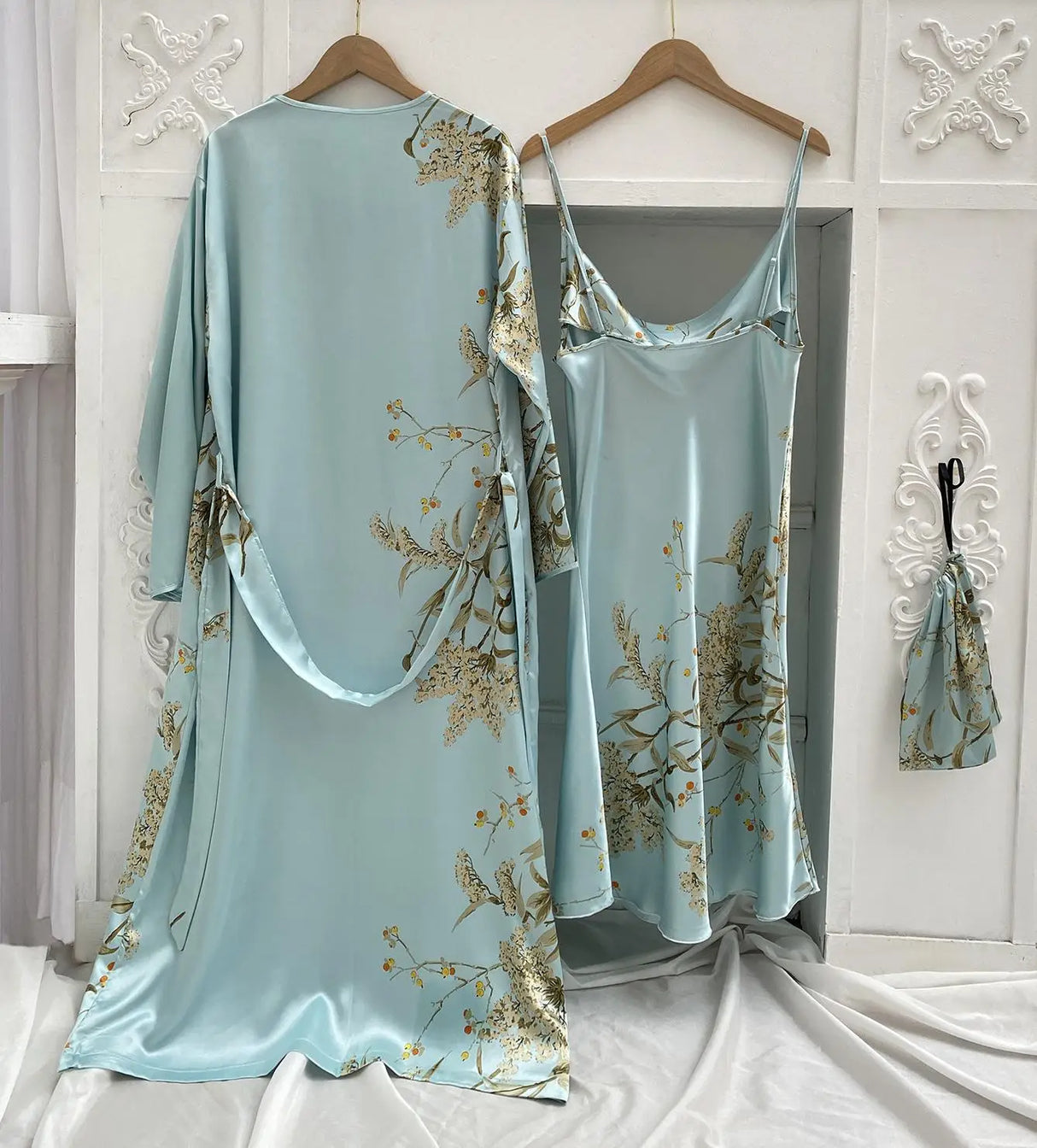 Women Bridal Satin Robe Set