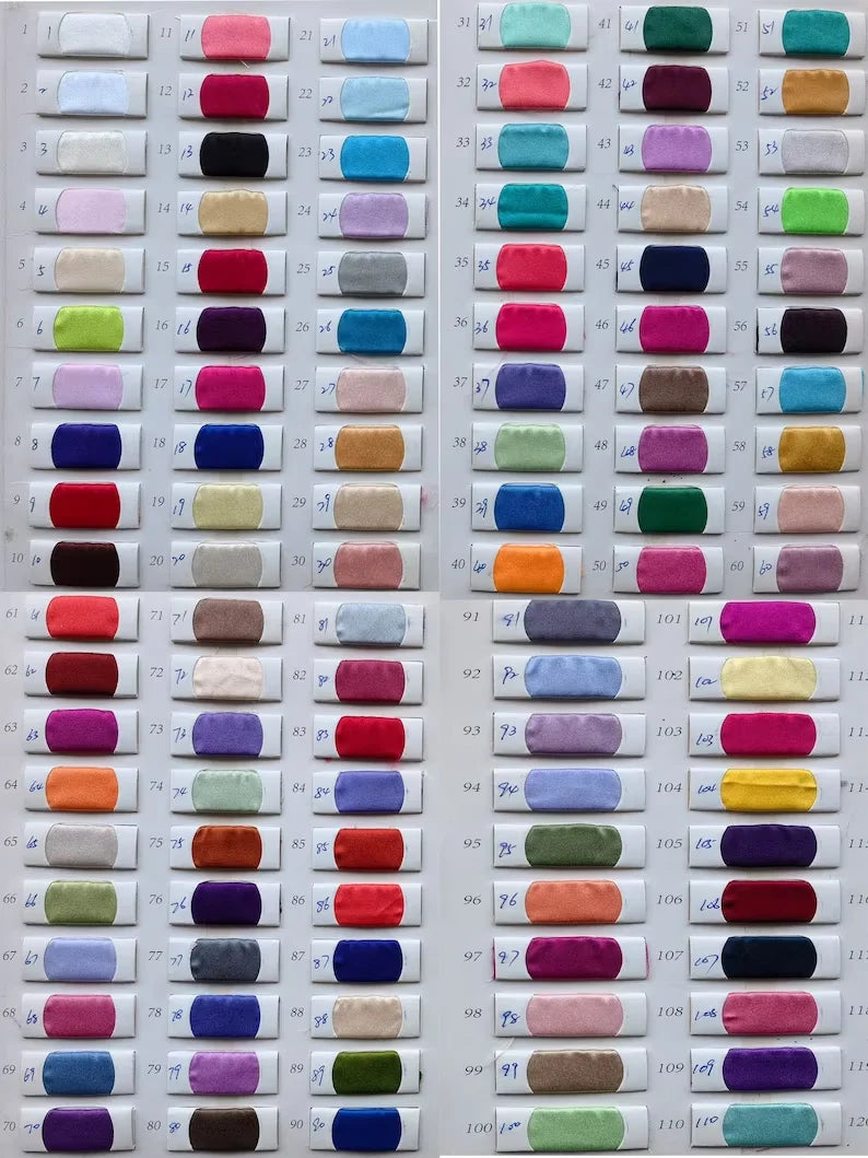 Color swatches showcasing a variety of fabrics in multiple shades for design selection.