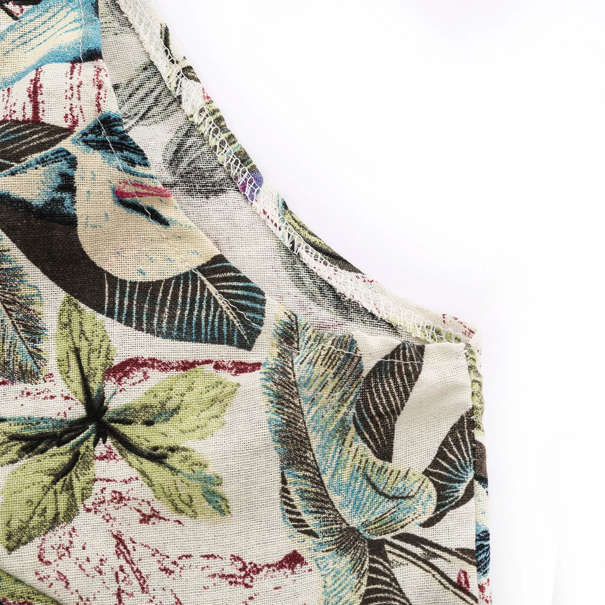 FloraLoom™ – Floral Cotton Linen Jumpsuit (Natural, Breezy & Soft-Touch)