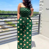 DotBella™ – Polka Dot Off Shoulder Jumpsuit (Playful, Retro & Summer-Ready)