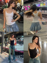 Women Ribbed Strap Tank Top